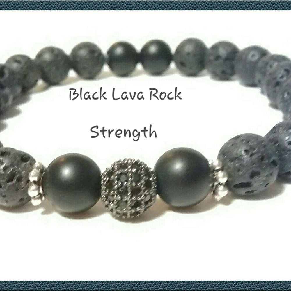 Natural Lava Stone 8mm bracelet
